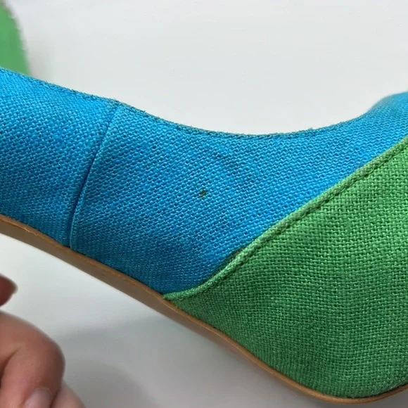 Penny Loves Kenny High Heels Stilettos Pumps Shoes Green Blue Womens 7.5 M - Picture 14 of 16